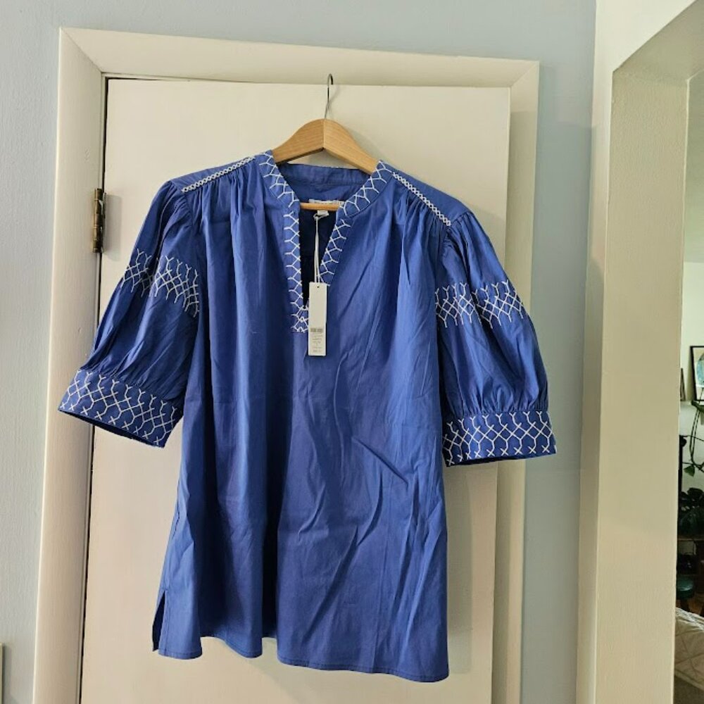 Chico's cotton poplin blouse
